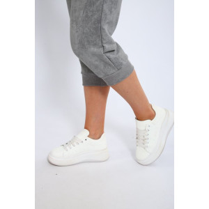 Бриджи женские "Ричи" футер 2-х нитка (последний размер) серый 2 46