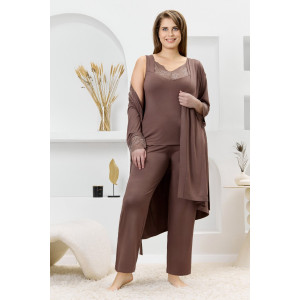 Пижама женская "Джара-2" вискоза (р-ры: 46-60) коричневый
