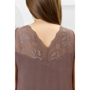 Сорочка женская "Джара-1" вискоза (р-ры: 46-60) коричневый