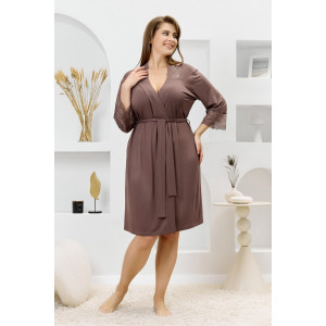 Халат женский "Джара-3" вискоза (р-ры: 46-60) коричневый