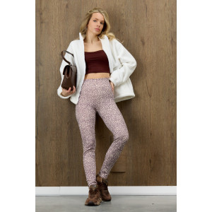 Брюки-леггинсы женские "Флеш-1" рибана (р-ры: 44-54) бежевый