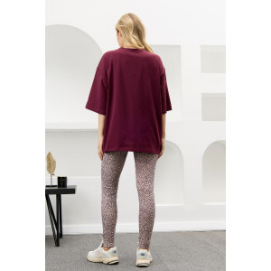 Брюки-леггинсы женские "Флеш-1" рибана (р-ры: 44-54) бежевый