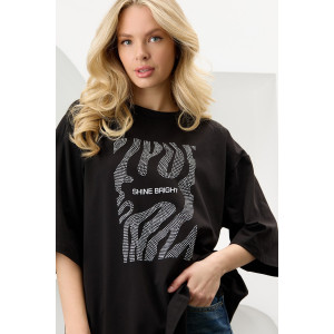 Футболка женская "Флеш-5" кулирка с лайкрой (р-ры: 44-54) черный