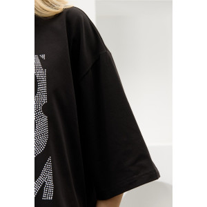 Футболка женская "Флеш-5" кулирка с лайкрой (р-ры: 44-54) черный