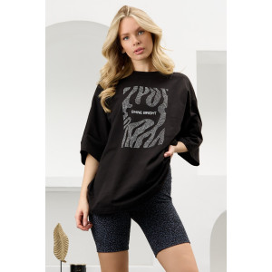 Футболка женская "Флеш-5" кулирка с лайкрой (р-ры: 44-54) черный