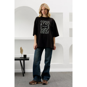 Футболка женская "Флеш-5" кулирка с лайкрой (р-ры: 44-54) черный