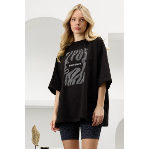 Футболка женская "Флеш-5" кулирка с лайкрой (р-ры: 44-54) черный