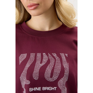 Футболка женская "Флеш-5" кулирка с лайкрой (р-ры: 44-54) бордовый