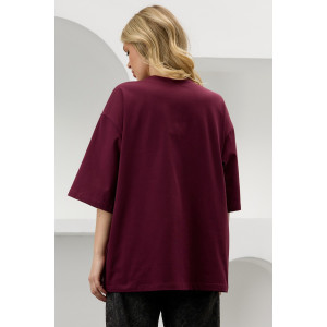 Футболка женская "Флеш-5" кулирка с лайкрой (р-ры: 44-54) бордовый