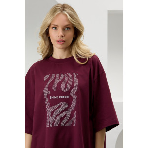 Футболка женская "Флеш-5" кулирка с лайкрой (р-ры: 44-54) бордовый