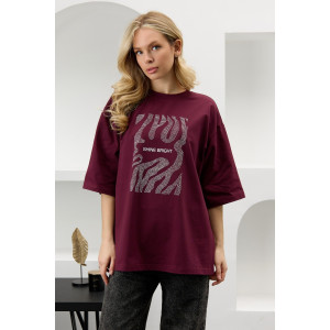 Футболка женская "Флеш-5" кулирка с лайкрой (р-ры: 44-54) бордовый