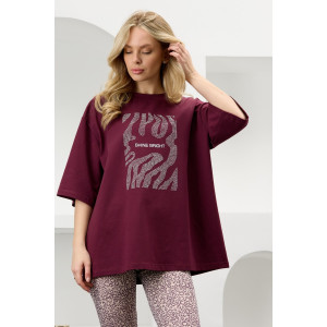 Футболка женская "Флеш-5" кулирка с лайкрой (р-ры: 44-54) бордовый