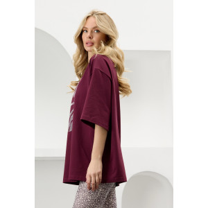 Футболка женская "Флеш-5" кулирка с лайкрой (р-ры: 44-54) бордовый