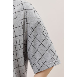 Туника женская "Каперс-1" кулирка меланж (р-ры: 44-54) серый