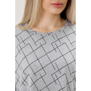 Туника женская "Каперс-1" кулирка меланж (р-ры: 44-54) серый