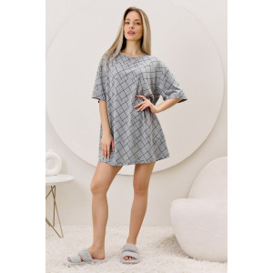 Туника женская "Каперс-1" кулирка меланж (р-ры: 44-54) серый