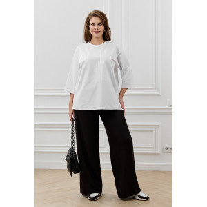 Футболка женская "Майна-1" кулирка с лайкрой (р-ры: 50-64) белый