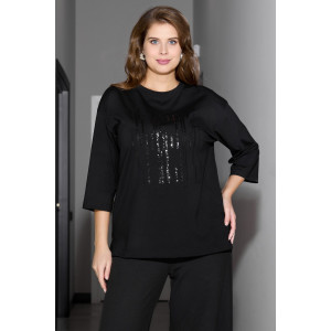 Футболка женская "Майна-1" кулирка с лайкрой (р-ры: 50-64) черный