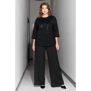 Футболка женская "Майна-1" кулирка с лайкрой (р-ры: 50-64) черный