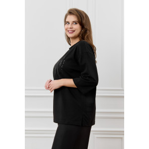 Футболка женская "Майна-1" кулирка с лайкрой (р-ры: 50-64) черный