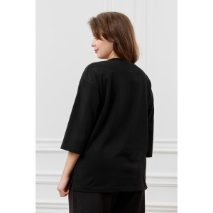 Футболка женская "Майна-1" кулирка с лайкрой (р-ры: 50-64) черный