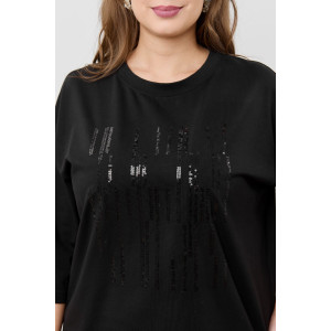 Футболка женская "Майна-1" кулирка с лайкрой (р-ры: 50-64) черный