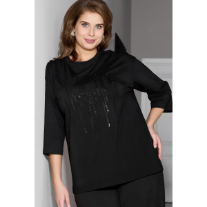 Футболка женская "Майна-1" кулирка с лайкрой (р-ры: 50-64) черный