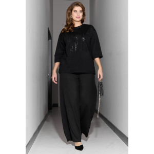 Футболка женская "Майна-1" кулирка с лайкрой (р-ры: 50-64) черный