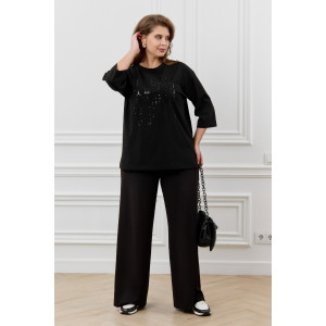 Футболка женская "Майна-1" кулирка с лайкрой (р-ры: 50-64) черный