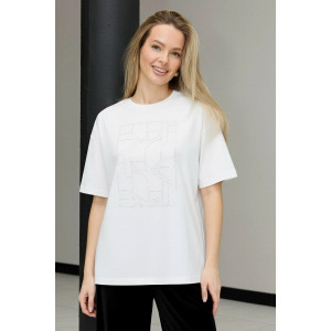 Футболка женская "Майна-2" кулирка с лайкрой (р-ры: 46-60) белый