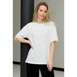 Футболка женская "Майна-2" кулирка с лайкрой (р-ры: 46-60) белый