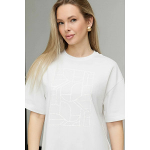 Футболка женская "Майна-2" кулирка с лайкрой (р-ры: 46-60) белый
