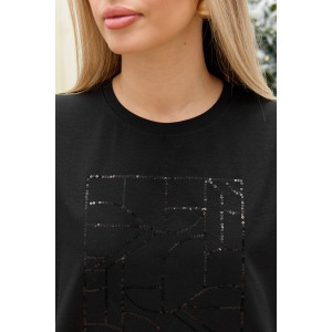 Футболка женская "Майна-2" кулирка с лайкрой (р-ры: 46-60) черный