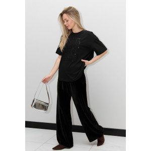 Футболка женская "Майна-2" кулирка с лайкрой (р-ры: 46-60) черный