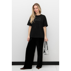 Футболка женская "Майна-2" кулирка с лайкрой (р-ры: 46-60) черный