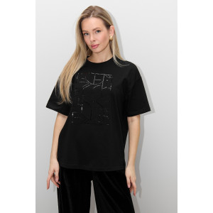 Футболка женская "Майна-2" кулирка с лайкрой (р-ры: 46-60) черный