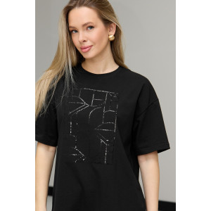 Футболка женская "Майна-2" кулирка с лайкрой (р-ры: 46-60) черный