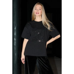 Футболка женская "Майна-2" кулирка с лайкрой (р-ры: 46-60) черный