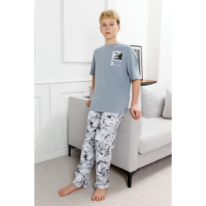 Костюм двойка детский "Олимп-1" кулирка (р-ры: 128-170) серый