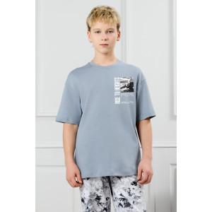 Костюм двойка детский "Олимп-1" кулирка (р-ры: 128-170) серый