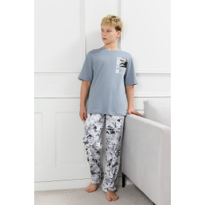 Костюм двойка детский "Олимп-1" кулирка (р-ры: 128-170) серый