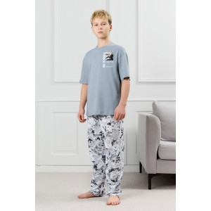 Костюм двойка детский "Олимп-1" кулирка (р-ры: 128-170) серый