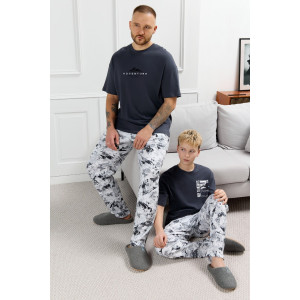 Костюм двойка мужской "Олимп-3" кулирка (р-ры: 48-58) графитовый