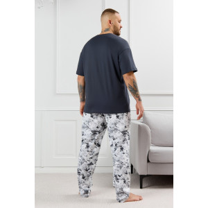 Костюм двойка мужской "Олимп-3" кулирка (р-ры: 48-58) графитовый