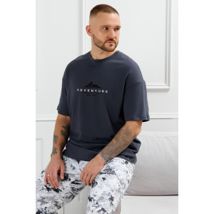 Костюм двойка мужской "Олимп-3" кулирка (р-ры: 48-58) графитовый