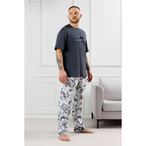 Костюм двойка мужской "Олимп-3" кулирка (р-ры: 48-58) графитовый