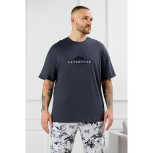 Костюм двойка мужской "Олимп-3" кулирка (р-ры: 48-58) графитовый