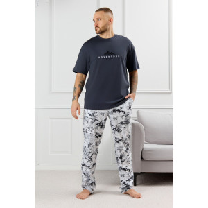 Костюм двойка мужской "Олимп-3" кулирка (р-ры: 48-58) графитовый