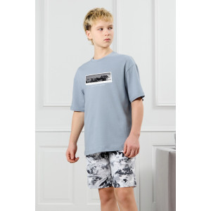 Костюм двойка детский "Олимп-2" кулирка (р-ры: 128-170) серый