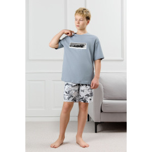 Костюм двойка детский "Олимп-2" кулирка (р-ры: 128-170) серый